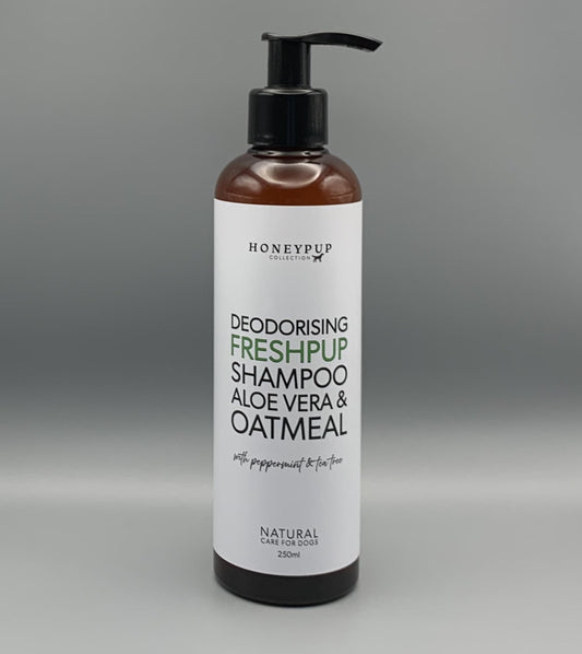 canine shampoo, dog shampoo, natural dog shampoo, Honeypup Collection Dog Grooming Products