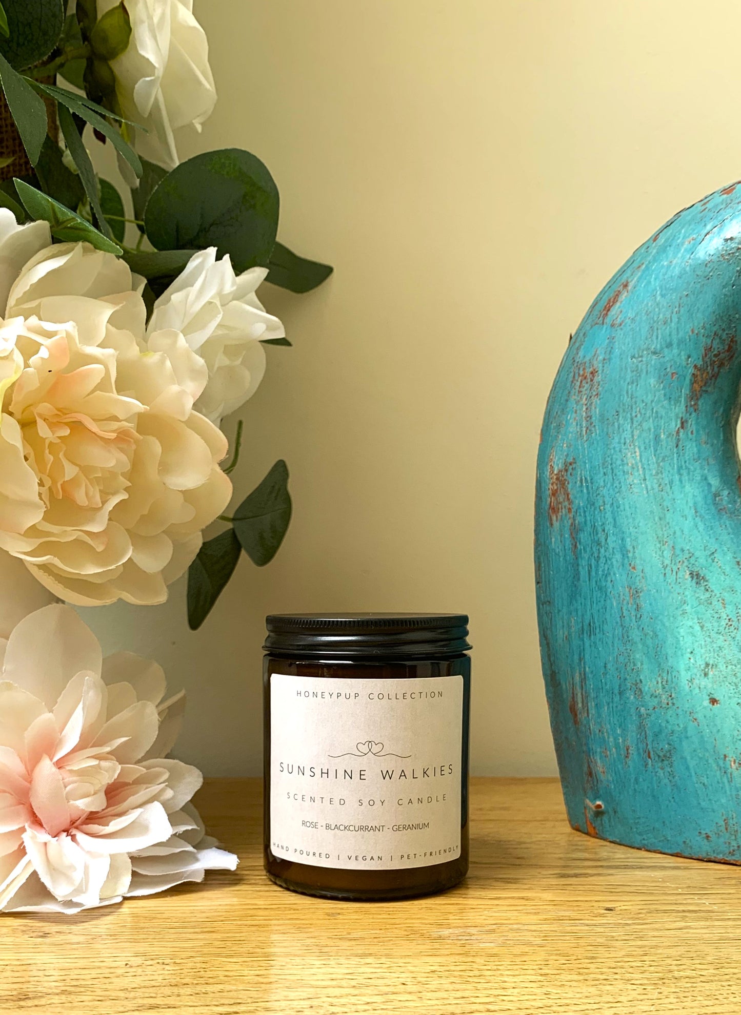 Pet-Friendly Berry & Rose Candle – Sunshine Walkies