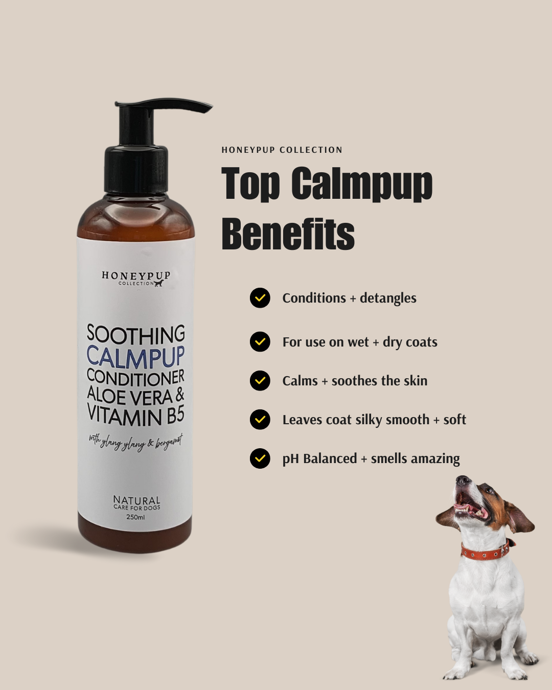 CALMPUP Soothing Dog Conditioner – Natural Detangling & Calming Care