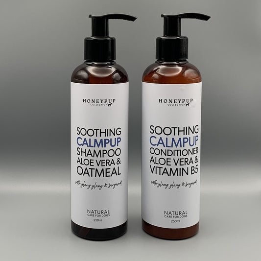 CALMPUP Soothing Shampoo & Conditioner Duo – Naturally Calming Grooming for Dogs