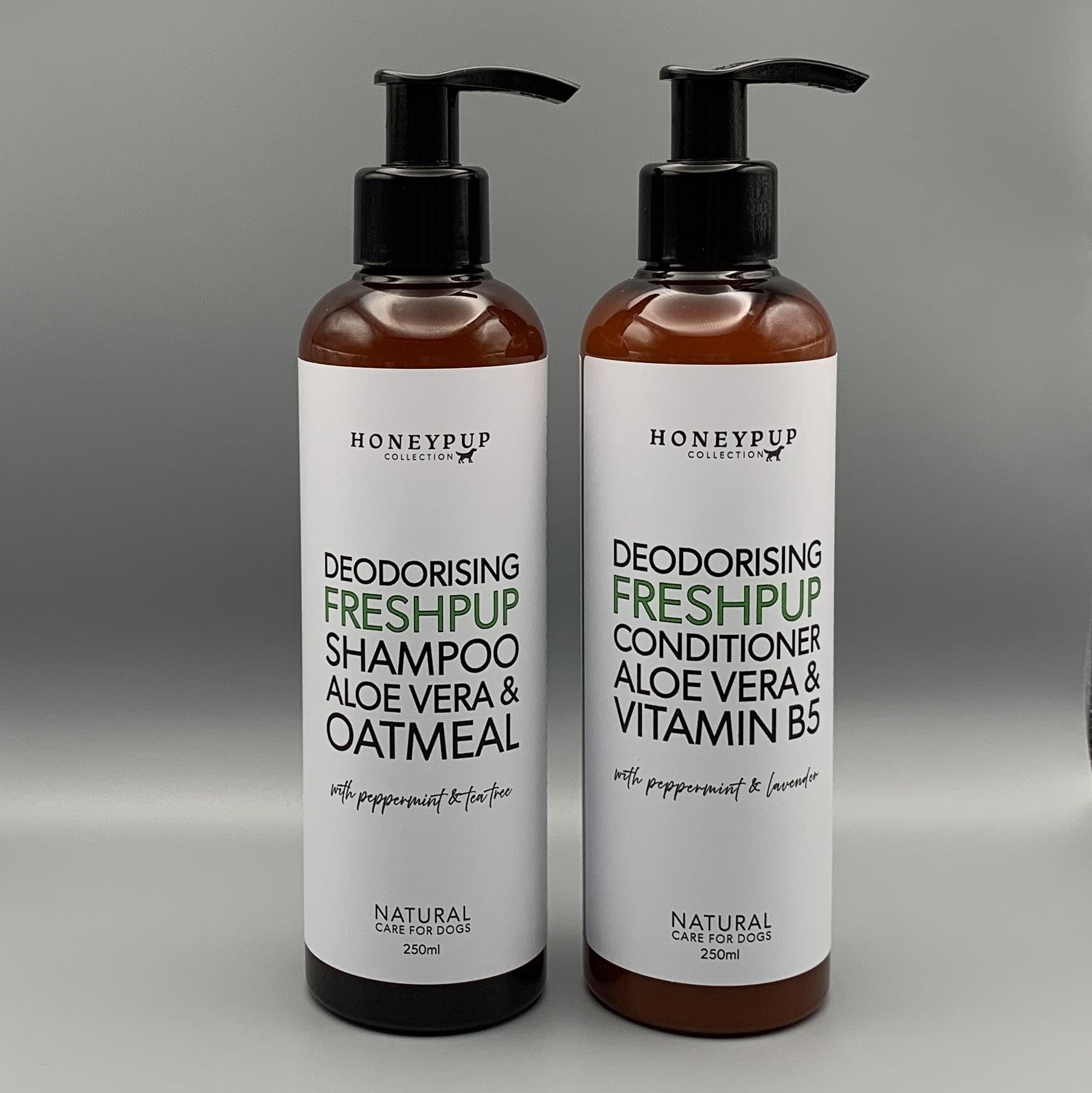 natural dog shampoo, dog shampoo, deodorising dog shampoo, dog grooming products, Honeypup Collection