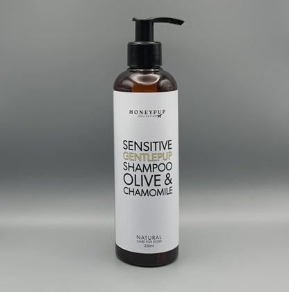 sensitive skin dog shampoo, itchy skin dog shampoo, allergy prone dog skin, Honeypup Collection Dog Grooming Products