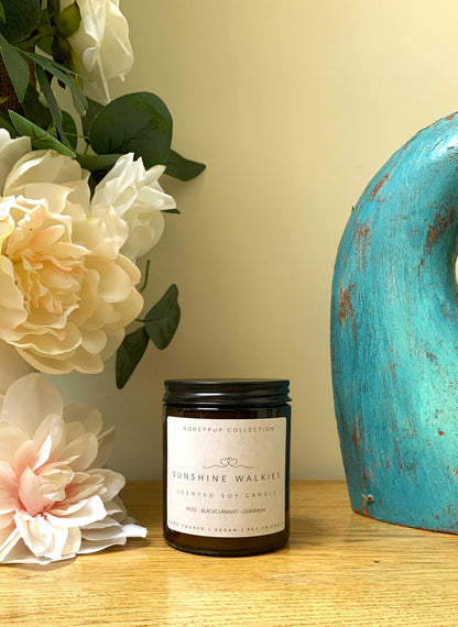 Pet-Friendly Berry & Rose Candle – Sunshine Walkies
