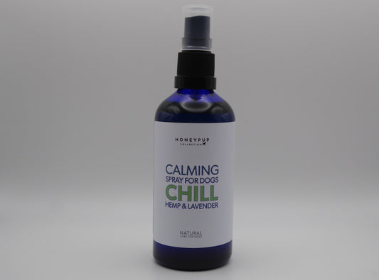 Chill calming spray for dogs with hemp and lavender